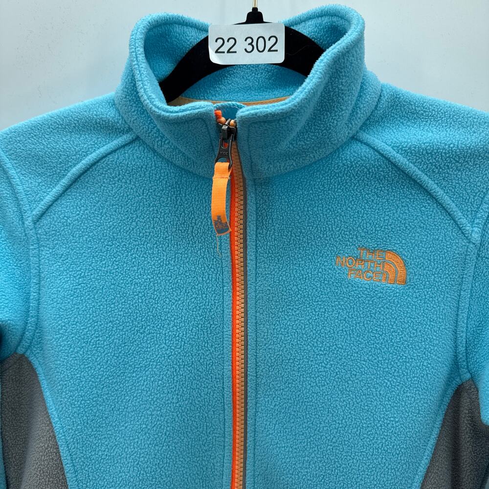 The North Face Fleece Jacket Women's Light Blue Gray Full Zip Outdoor Hiking - Picture 3 of 10